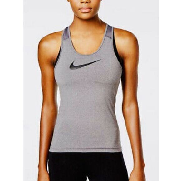 Nike Pro Cool Grey & Black Racerback Dri-Fit - Picture 1 of 4